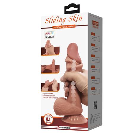 21,8 cm Kıkırdak Yapılı Çift Katmanlı Gerçekçi Melez Dildo Penis - BDM1327