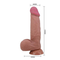 Belden Bağlamalı 21,8 cm Kıkırdak Yapılı Çift Katmanlı Gerçekçi Melez Dildo Penis - BDM1327B