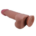 Belden Bağlamalı 21,8 cm Kıkırdak Yapılı Çift Katmanlı Gerçekçi Melez Dildo Penis - BDM1327B