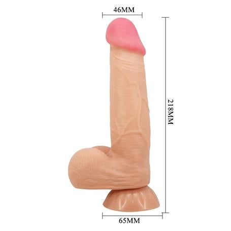 21,8 cm Kıkırdak Yapılı Çift Katmanlı Gerçekçi Dildo Penis - BDM1328