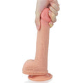 22 cm Gerçekçi Çift Katmanlı Silikon Penis - LV4003F