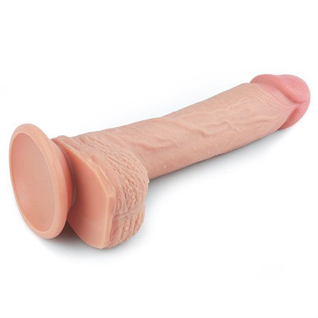 22 cm Gerçekçi Çift Katmanlı Silikon Penis - LV4003F