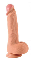 22 cm Belden Bağlamalı Çift Katmanlı Realistik Dildo Penis Set - BDM10029B