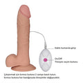 22 cm Gerçekçi Çift Katmanlı Titreşimli Silikon Penis - LV1096