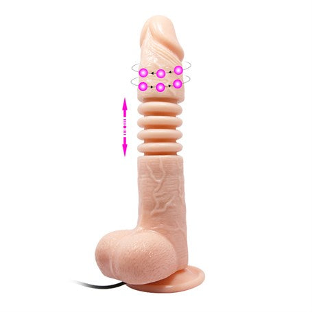 22 cm İleri Geri Hareketli Gerçekçi Silikon Vantuzlu Penis - BDM8097