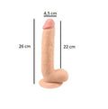 26 cm Belden Bağlamalı Vantuzlu Realistik Penis Anal Vajinal Dildo - PX053B