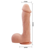 %10 İndirimli - 22,2 cm Realistik Vantuzlu Dildo Penis - Johnson - CA-BDM8042B