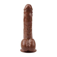 %10 İndirimli - 22,8 cm Belden Bağlamalı Realistik Titreşimli Melez Vibratör Dildo Penis - CA-BDM1134B