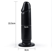 22,5 Cm Siyah Yumuşak Kalın Anal Dildo - LV2243