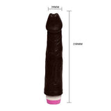 23 cm Titreşimli Realistik Vibratör Zenci Penis Dildo - CA-B1029