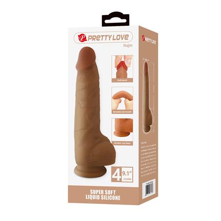 23,2 cm Realistik Vantuzlu Dildo Penis - Najm - BDM1467