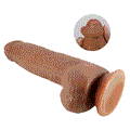 Belden Bağlamalı 23,3 cm Yeni Nesil Çift Katmanlı Realistik Vantuzlu Dildo Penis - Draco - BDM1396B