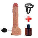 24 cm Belden Bau011flamalu0131 Su Fu0131u015fku0131rtmalu0131 Realistik Penis Anal Vajinal Dildo - BDM1005B