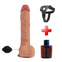 24 cm Belden Bau011flamalu0131 Su Fu0131u015fku0131rtmalu0131 Realistik Penis Anal Vajinal Dildo - BDM1005B