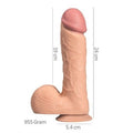 Belden Bağlamalı 24 cm Dev Boy Realistik Vantuzlu Dildo Penis - PX047B