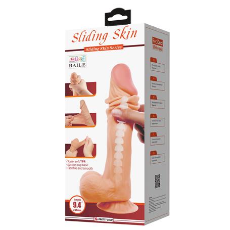 24 cm Kıkırdak Yapılı Çift Katmanlı Gerçekçi Dildo Penis - BDM1325