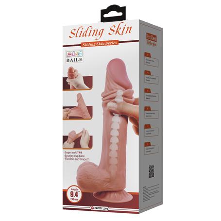 24 cm Kıkırdak Yapılı Çift Katmanlı Gerçekçi Melez Dildo Penis - BDM1326