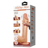 Belden Bağlamalı 24 cm Kıkırdaklı Çift Katmanlı Gerçekçi Titreşimli Dildo Vibratör Penis - CA-BDM1317B