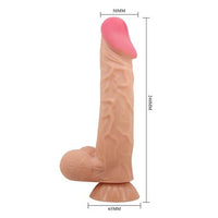%40 İndirim – Belden Bağlamalı 24 cm Kıkırdaklı Çift Katmanlı Gerçekçi Titreşimli Dildo Vibratör Penis - CA-BDM1317B