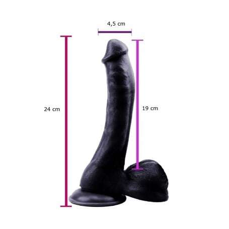 24 cm Belden Bağlamalı Realistik Vantuzlu Zenci Dildo Penis - BDM1129B