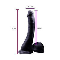 24 cm Belden Bau011flamalu0131 Realistik Vantuzlu Zenci Dildo Penis - BDM1129B