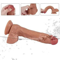 24 cm Belden Bau011flamalu0131 Su Fu0131u015fku0131rtmalu0131 Realistik Penis Anal Vajinal Dildo - BDM1005B