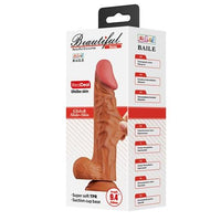 24 cm Yeni Nesil Çift Katmanlı Realistik Vantuzlu Dildo Penis - Buraq - BDM1411