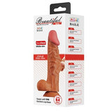 24 cm Yeni Nesil Çift Katmanlı Realistik Vantuzlu Dildo Penis - Buraq - BDM1411