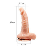 17 cm Belden Bağlamalı Gerçekçi Titreşimli Dildo Vibratör Penis - CA-BDM8018AB