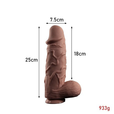 25 cm Belden Bağlamalı Yeni Nesil Realistik Penis + Kemer + Kayganlaştırıcı Hediyeli - BDM1140B