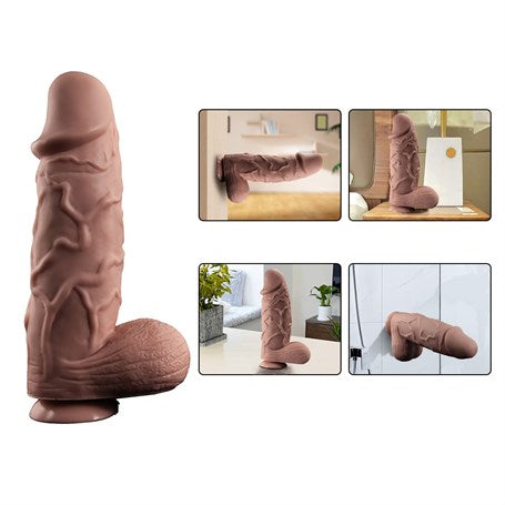 25 cm Belden Bağlamalı Yeni Nesil Realistik Penis + Kemer + Kayganlaştırıcı Hediyeli - BDM1140B