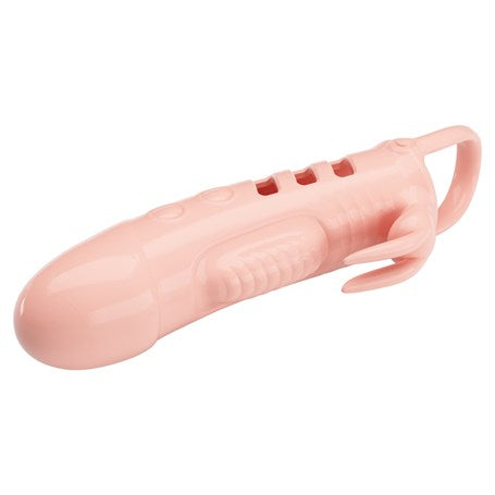 2,5 cm Dolgu Uzatmalı Titreşimli Penis Kılıfı Prezervatif Vibratör - BDM2643