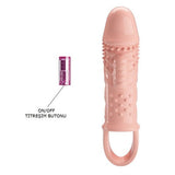 [DEV İNDİRİM] %45 İndirim – 2,5 cm Dolgu Uzatmalı Titreşimli Penis Kılıfı Prezervatif Vibratör - CA-BDM2624