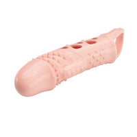 2,5 cm Dolgu Uzatmalı Titreşimli Penis Kılıfı Prezervatif Vibratör - BDM2624