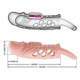 [DEV İNDİRİM] %45 İndirim – 2,5 cm Dolgu Uzatmalı Titreşimli Penis Kılıfı Prezervatif Vibratör - CA-BDM2624