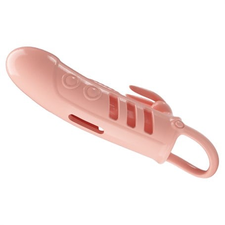 2,5 cm Dolgu Uzatmalı Titreşimli Penis Kılıfı Prezervatif Vibratör - BDM2643