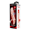 2,5 cm Dolgu Uzatmalı Titreşimli Penis Kılıfı Prezervatif Vibratör - BDM2624