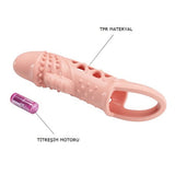 [DEV İNDİRİM] %45 İndirim – 2,5 cm Dolgu Uzatmalı Titreşimli Penis Kılıfı Prezervatif Vibratör - CA-BDM2624