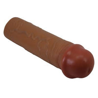 2,5 cm Dolgulu Premium Melez Rengi Silikon Penis Kılıfı - Nile - BDM1400