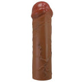 16,5 cm 2,5 cm Dolgulu Premium Melez Rengi Silikon Penis Kılıfı - Nile - BDM1400