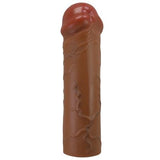 2,5 cm Dolgulu Premium Melez Rengi Silikon Penis Kılıfı - Nile - BDM1400
