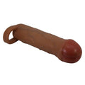 16,5 cm 2,5 cm Dolgulu Premium Melez Rengi Silikon Penis Kılıfı - Bunion - BDM1401