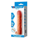 2,5 cm Dolgulu Premium Ten Rengi Silikon Penis Kılıfı - Bunion - BDM1390