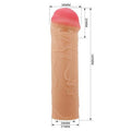 16,5 cm 2,5 cm Dolgulu Premium Ten Rengi Silikon Penis Kılıfı - Nile - BDM1389