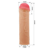 2,5 cm Dolgulu Premium Ten Rengi Silikon Penis Kılıfı - Nile - BDM1389