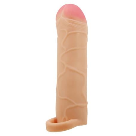 16,5 cm 2,5 cm Dolgulu Premium Ten Rengi Silikon Penis Kılıfı - Bunion - BDM1390