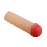 2,5 cm Dolgulu Premium Ten Rengi Silikon Penis Kılıfı - Nile - BDM1389