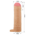 16,5 cm 2,5 cm Dolgulu Premium Ten Rengi Silikon Penis Kılıfı - Bunion - BDM1390