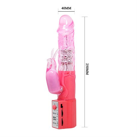 25 cm Oynar Başlı Klitoris Uyarıcılı Teknolojik Vibratör Penis - BDM4102