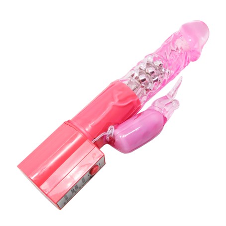 25 cm Oynar Başlı Klitoris Uyarıcılı Teknolojik Vibratör Penis - BDM4102